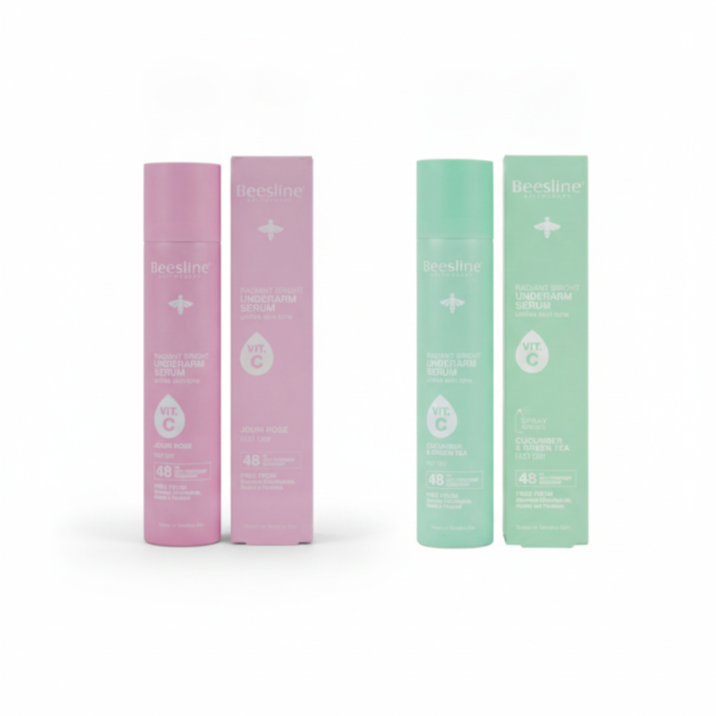 Beesline Radiant Brightening Underarm Serum Spray With Vitamin C Joury Rose + Cucumber & Green Tea