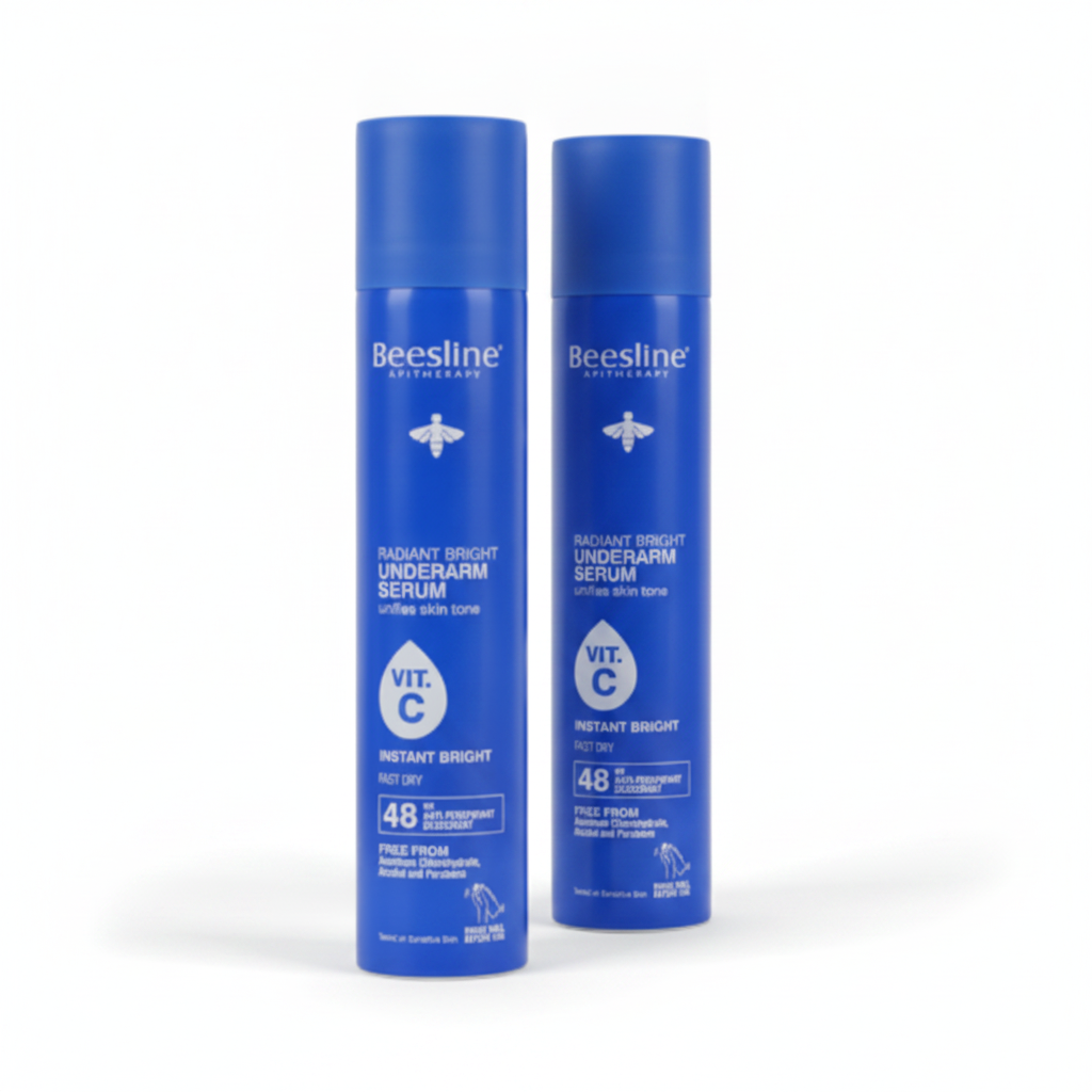 Beesline Radiant Bright Underarm Serum Vit C Spray 48H Instant Bright (1+1 Offer)