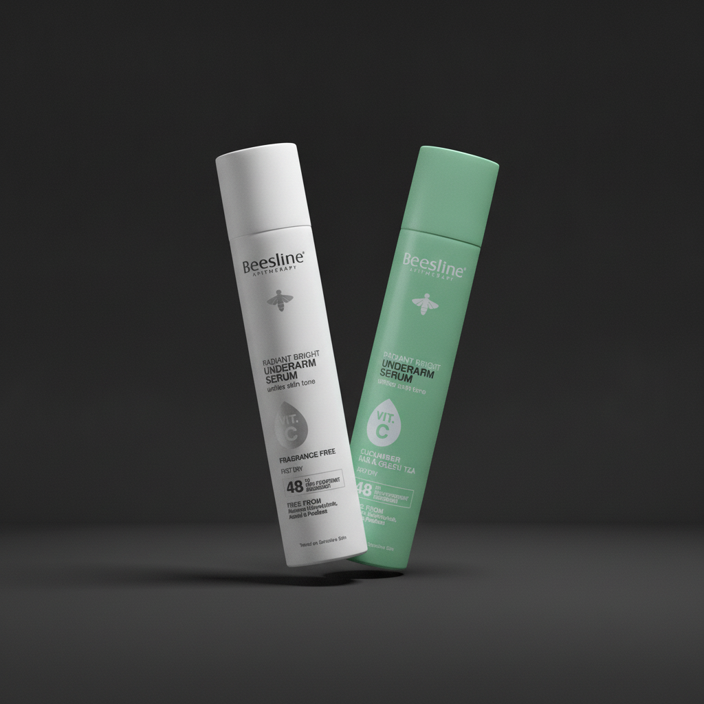 Beesline Radiant Bright Underarm Serum – Brightening Deo-Serum Spray  Fragrance-Free + Cucumber & Green Tea