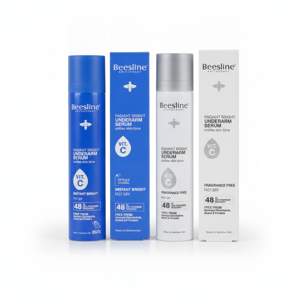 Beesline Vitamin C Brightening Underarm Serum Spray, 150ml - Fragrance-Free + Instant Bright