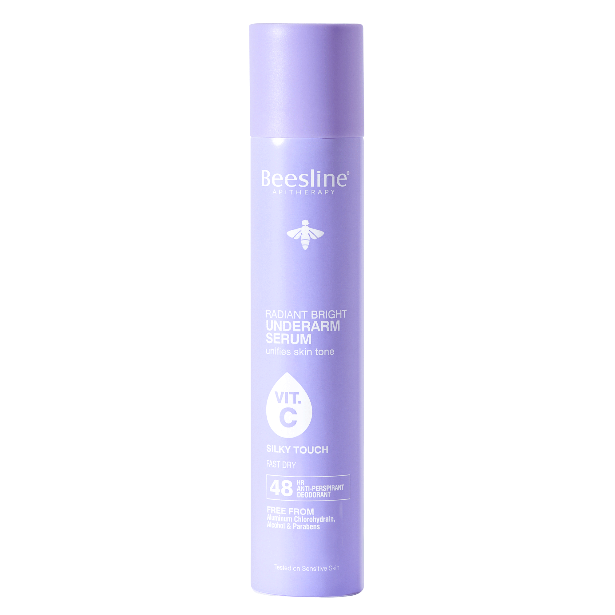 Beesline Radiant Bright Underarm Serum – Silky Touch – Powered by Alum, 48H Protection, Non-Clogging, 0% Aluminum Chlorohydrate, Lumiskin™ + Vit C to Even Skin Tone, Sensitive Skin Safe, 150ml